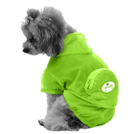 Pet Life R7YLSM Ultimate Waterproof Thunder-Paw Adjustable Travel Dog Raincoat; Small